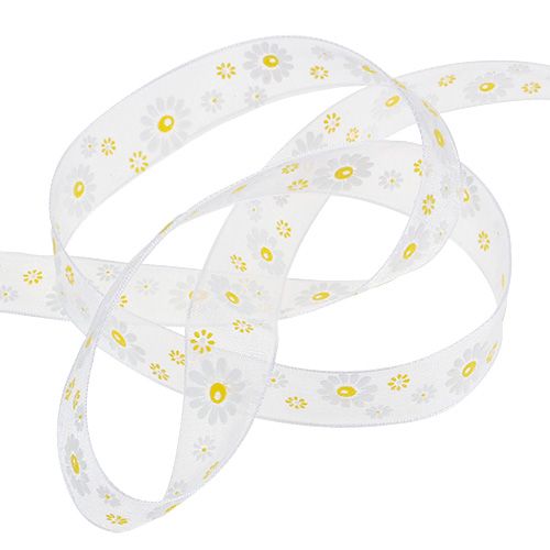 Ruban cadeau blanc 20 mm 20 m | Floristik24.fr