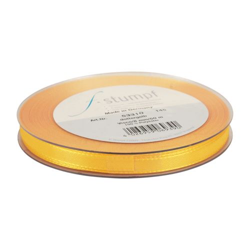 Article Ruban décoratif cadeau ruban orange lisière 8mm 50m