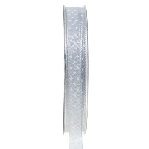 Floristik24 Ruban cadeau gris 10mm 25m