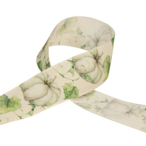 Article Ruban cadeau citrouille vert automne 40 mm 15 m
