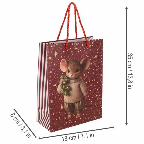 ProductNameLot de 2 sacs cadeaux de Noël à souris et étoiles, beige et rouge, 18 x 8 x 24 cm/ProductName
ProductDescription<h2>Sacs cadeaux de Noël à souris et étoiles pour emballer des présents</h2>
<p>Ce lot comprend deux sacs cadeaux de Noël assortis, | Floristik24.fr