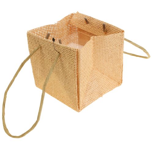 Article Sacs cadeaux tissés avec poignées vanille orange rose 10,5cm 12 pcs