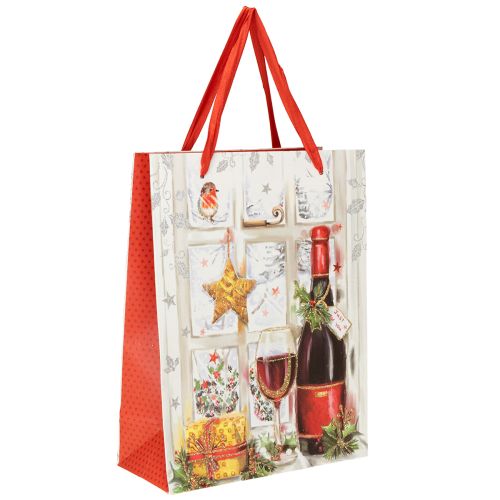 Floristik24 Sac cadeau de Noël 8cm x 18cm H24cm lot de 2