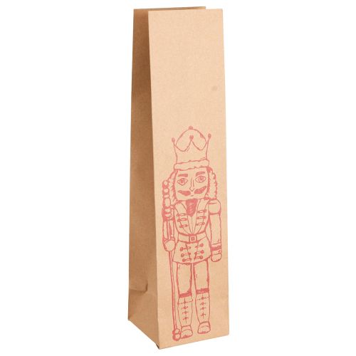 Floristik24 Sac cadeau Sac en papier de Noël Casse-Noisette 28×8cm 5 pcs