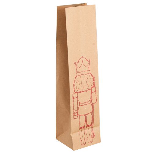 Floristik24 Sac cadeau Sac en papier de Noël Casse-Noisette 28×8cm 5 pcs