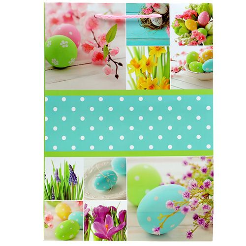 Floristik24 Sac cadeau avec motif de Pâques 25cm x 34,5cm 1p