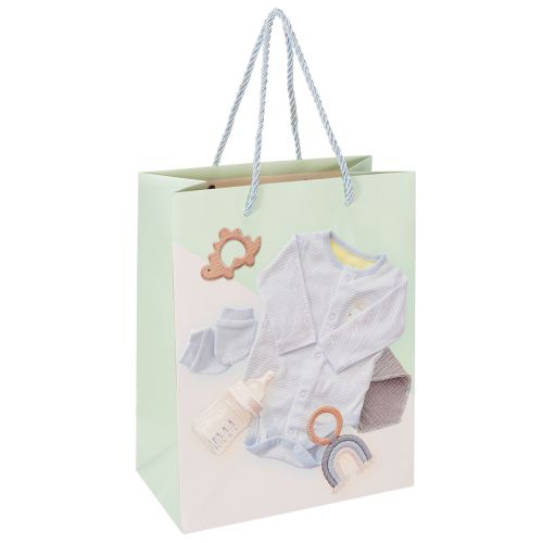 Article Sac cadeau pour bébé garçon - Idéal pour les cadeaux de naissance - 23 cm - Lot de 2