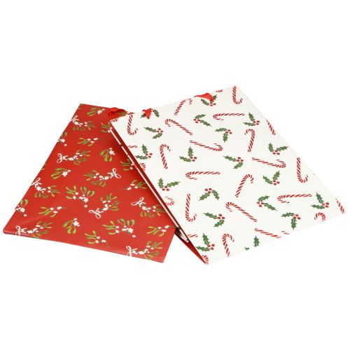 Floristik24 Sacs cadeaux Noël grand sac cadeau sac cadeau 26×32×10cm 2pcs