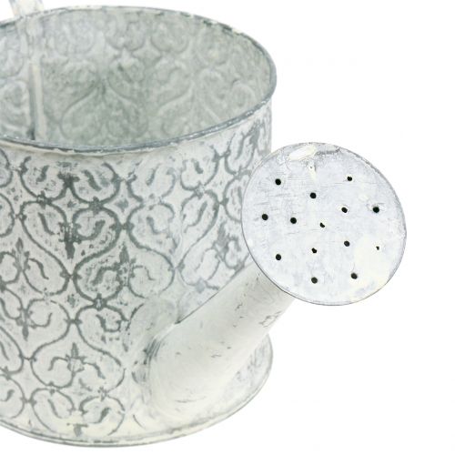 Jardinière arrosoir galvanisé crème lavé Ø13cm H13cm | Floristik24.fr