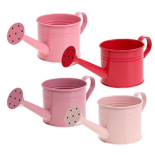 Floristik24 Arrosoir Rosa Mix Ø11cm H10cm 8pcs