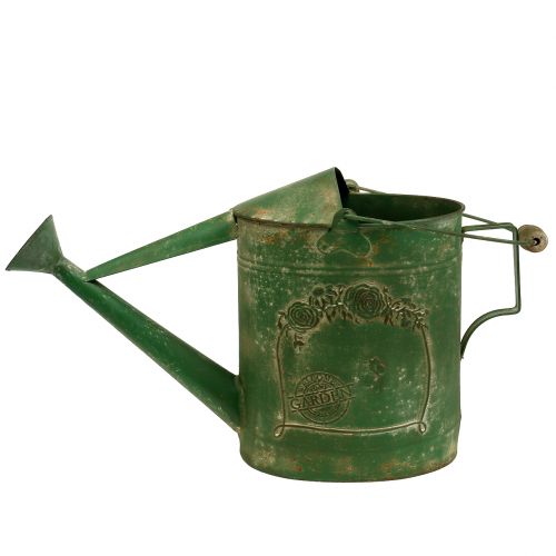 Floristik24 Arrosoir en zinc vert L 55 cm l. 21,5 cm H. 49 cm