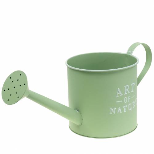 Floristik24 Pot de fleur arrosoir zinc vert menthe Ø16,5cm H17cm