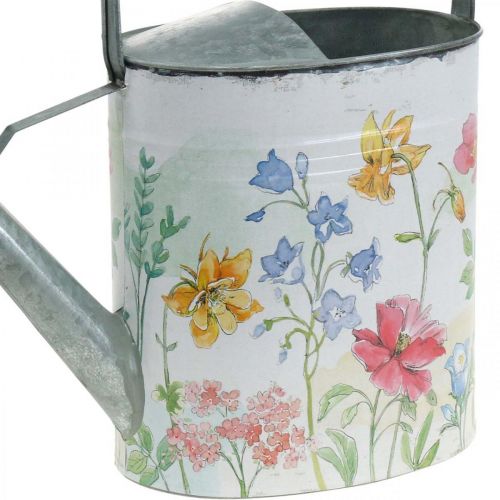 Arrosoir décoratif métal, verseuse métal fleurs vintage L35cm H31cm
