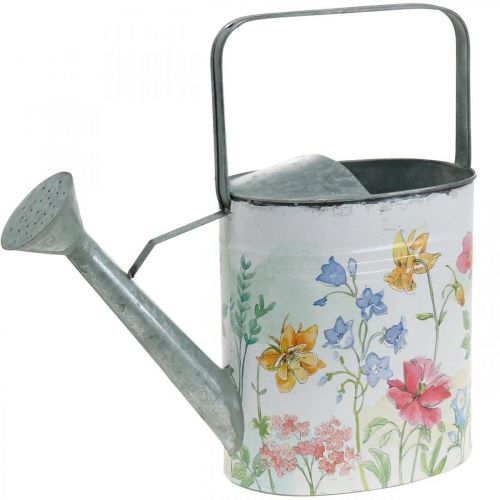 Arrosoir décoratif métal, verseuse métal fleurs vintage L35cm H31cm