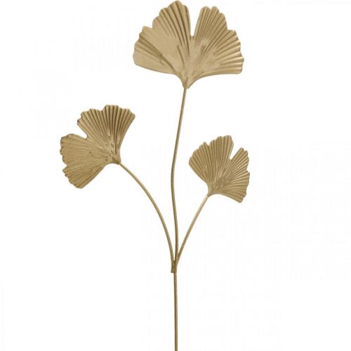 Floristik24 Bouchon décoratif en métal branche de Ginkgo Ginkgo Doré 14 × 28cm 6pcs