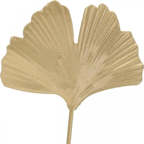 Floristik24 Bouchon décoratif en métal branche de Ginkgo Ginkgo Doré 14×28cm 6 pcs