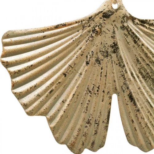 Floristik24 Décoration murale feuille de ginkgo Vintage Métal 15×11cm 4pcs