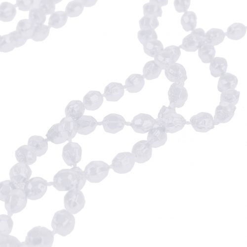 Article Décoration de sapin de Noël Guirlande de perles Blanc 275cm