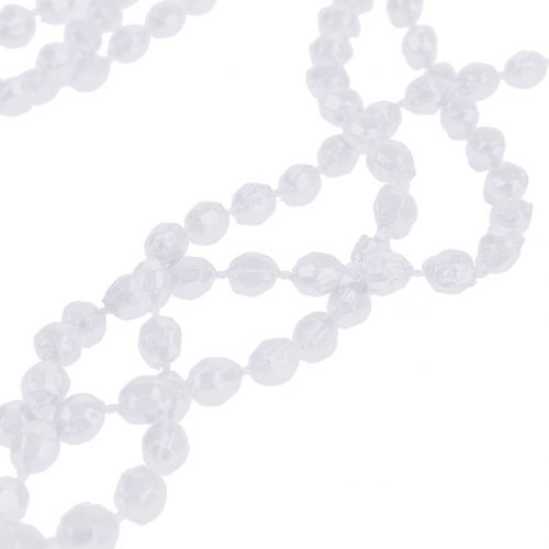Floristik24 Décoration de sapin de Noël Guirlande de perles Blanc 275cm