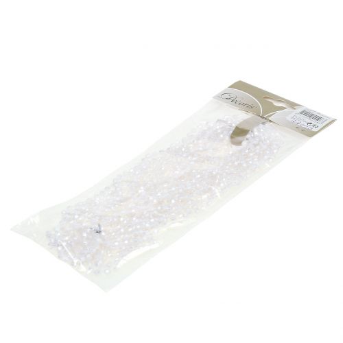 Floristik24 Décoration de sapin de Noël Guirlande de perles Blanc 275cm