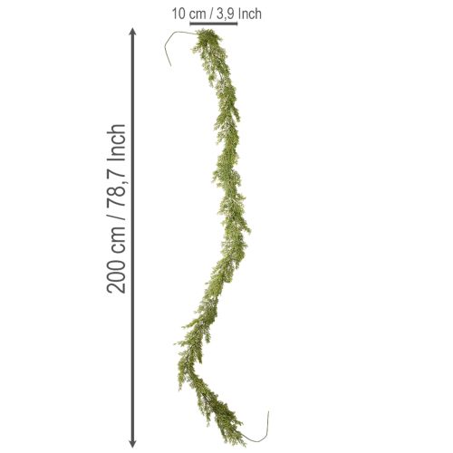 Guirlande de Sapin Artificiel Verte 200 cm pour Décoration Intérieure | Floristik24.fr