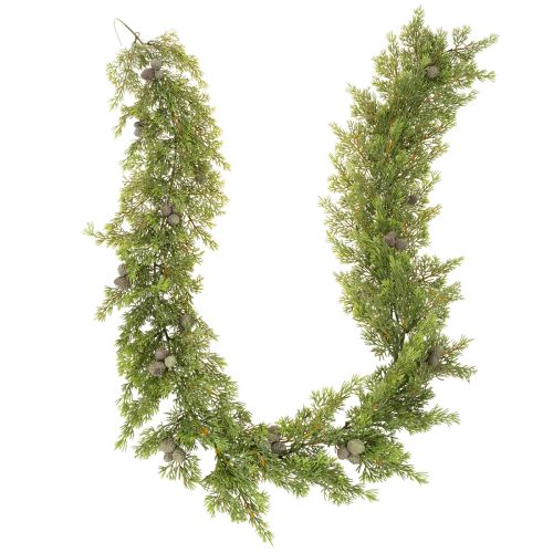 Guirlande artificielle en cyprès avec pommes de pin - 180 cm