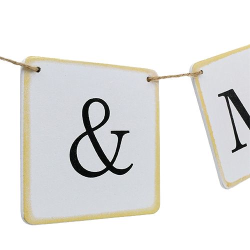 Floristik24 Guirlande „Mr & Mrs" blanche 85 cm 1 p.