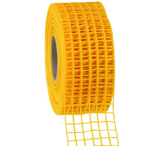 Article Ruban grillagé 4,5 cm x 10 m jaune