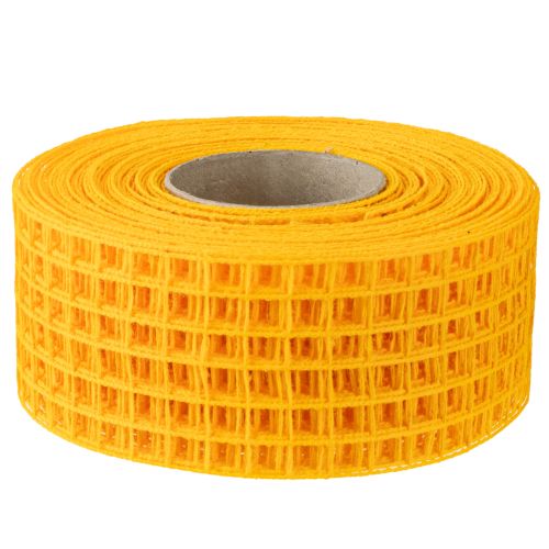 Article Ruban grillagé 4,5 cm x 10 m jaune