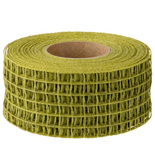 Article Ruban grillagé vert mousse 4,5 cm x 10 m
