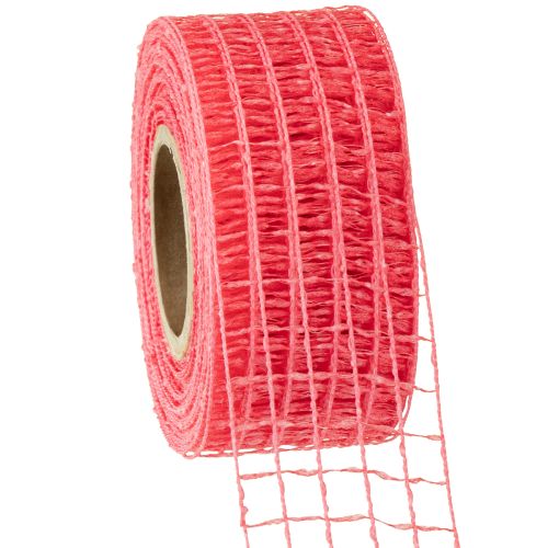 Ruban mesh 4,5cm x 10m rose