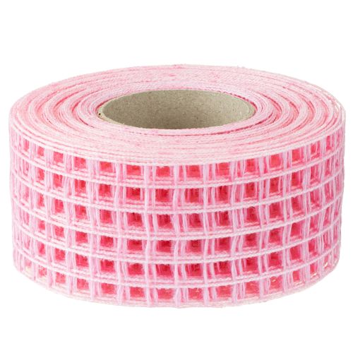 Article Ruban quadrillé 4,5 cm x 10 m rose