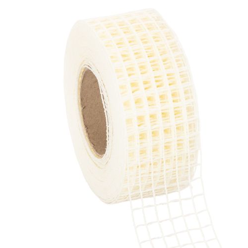 Ruban décoratif en maille blanche 4,5 cm x 10 m pour projets créatifs