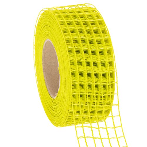 Ruban en maille jaune 4,5 cm pour décoration créative acheter | Floristik24.fr