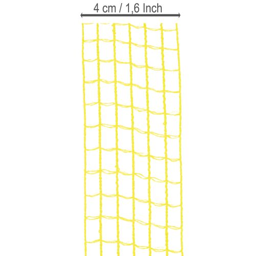 Ruban en maille jaune 4,5 cm pour décoration créative | Floristik24.fr