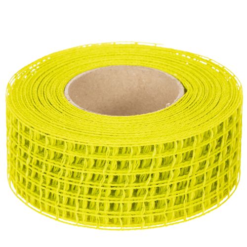 Ruban en maille jaune 4,5 cm pour décoration créative | Floristik24.fr