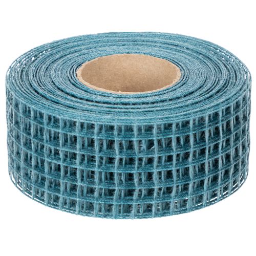 Ruban décoratif à maille bleue 4,5 cm x 10 m | Floristik24.fr
