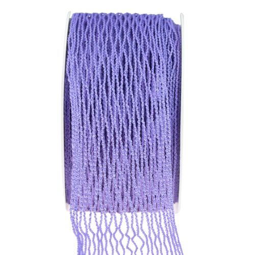 Floristik24 Ruban grillagé, ruban quadrillé, ruban décoratif, violet, renforcé de fil, 50 mm, 10 m