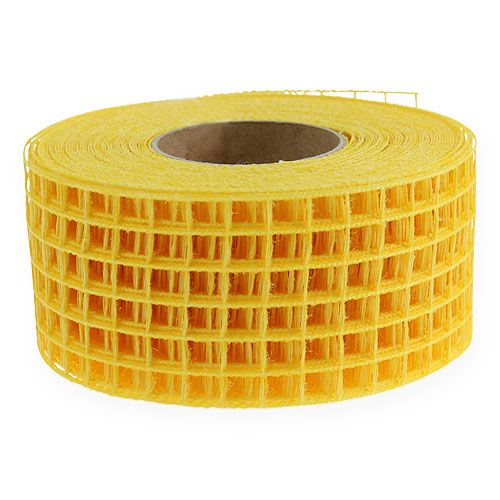 Ruban grillagé 4,5 cm x 10 m jaune