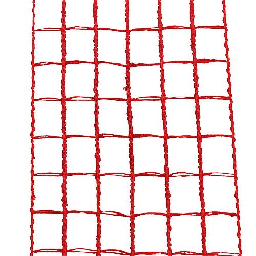 Floristik24 Ruban grillagé rouge 4,5 cm x 10 m