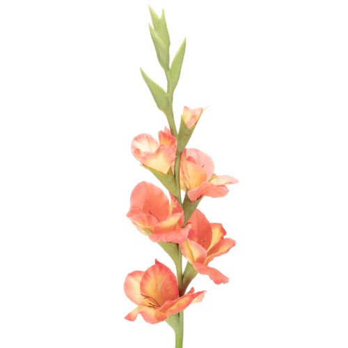 Gladiolus artificiel 88 cm en tissu orangé et jaune pour décoration intérieure acheter | Floristik24.fr