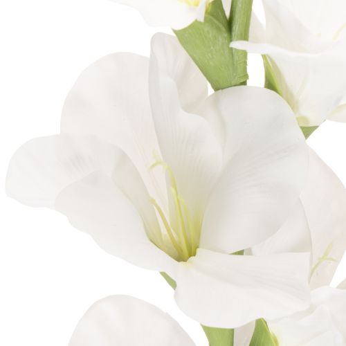 Gladiolus artificielle blanche, tige longue 88 cm, décoration intérieure | Floristik24.fr