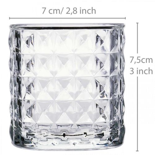 Floristik24 Mélange de motifs de lanterne en verre, décoration de bougie, récipient en verre décoratif, décoration de table 3 pièces dans un ensemble