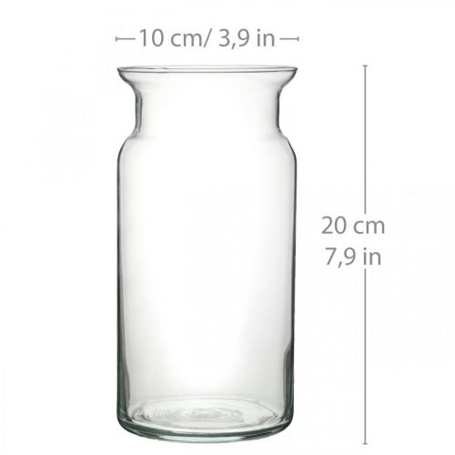 Article Vase en verre Bose vase à fleurs lanterne bocal en verre clair H20cm