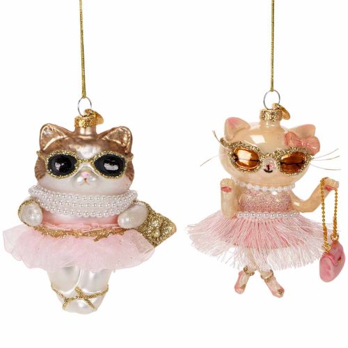 ProductNameSuspensions de Noël en verre en forme de chats avec tutu, 11 cm, lot de 2/​ProductName
ProductDescription<h2>Suspensions de Noël en verre en forme de chats pour décorer le sapin</h2>
<p>Ce lot comprend deux suspensions décoratives en verre repr acheter | Floristik24.fr