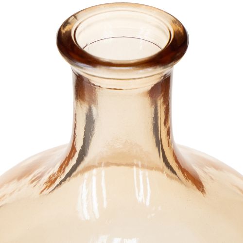 Article Mini vase bouteille en verre ambré et transparent Ø7,5cm H11cm 4pcs