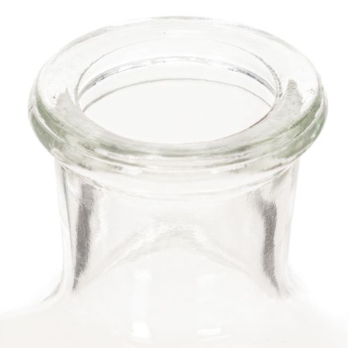 Vase en verre cylindrique avec motif transparent 15 cm - Lot de 6 | Floristik24.fr