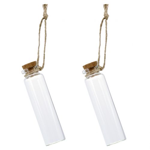 Floristik24 Bouteille en verre transparente pour accrocher 8.5cm 6pcs