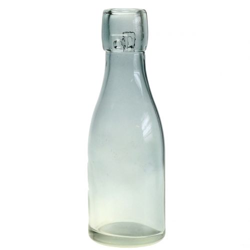 Article Vase bouteille en verre Ø5cm H16cm vert / gris 6pcs