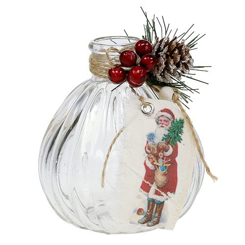 Floristik24 Bouteilles en verre avec décorations de Noël 2pcs